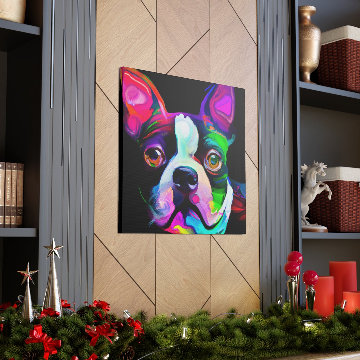 Adorable Boston Terrier - Canvas