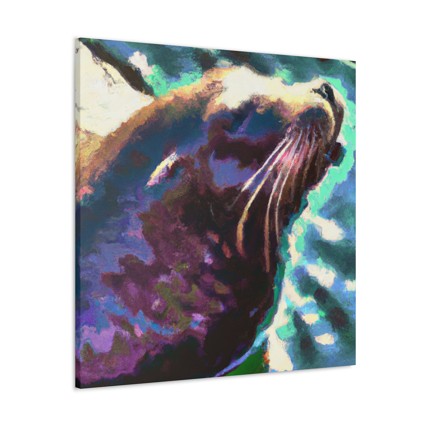 Sea Lion Sunset Glow - Canvas