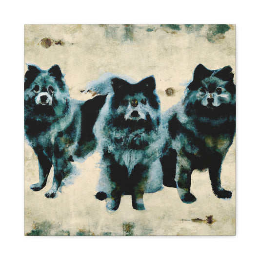 "Keeshond in Deco". - Canvas