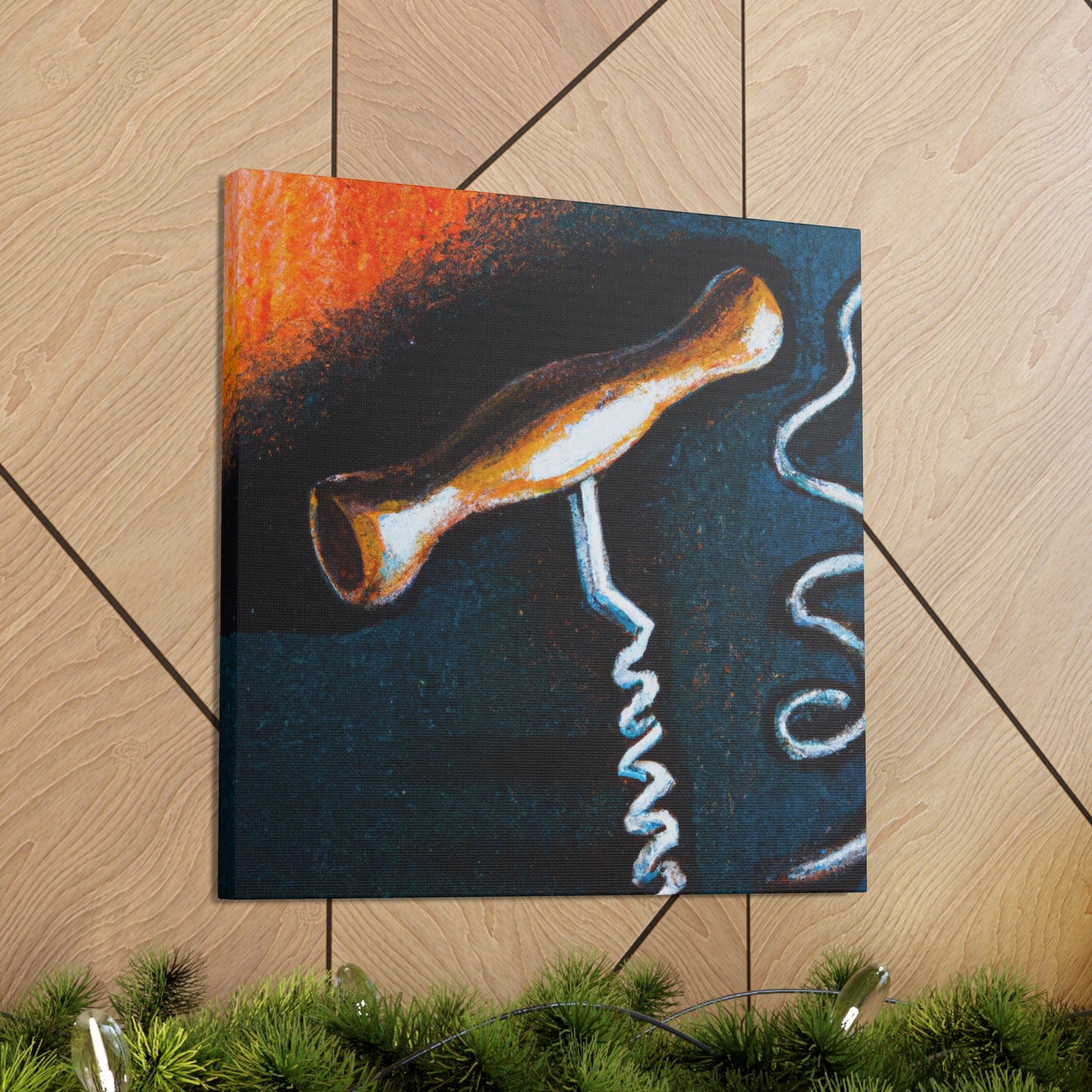 Spiraling Corkscrew Sculpture - Canvas