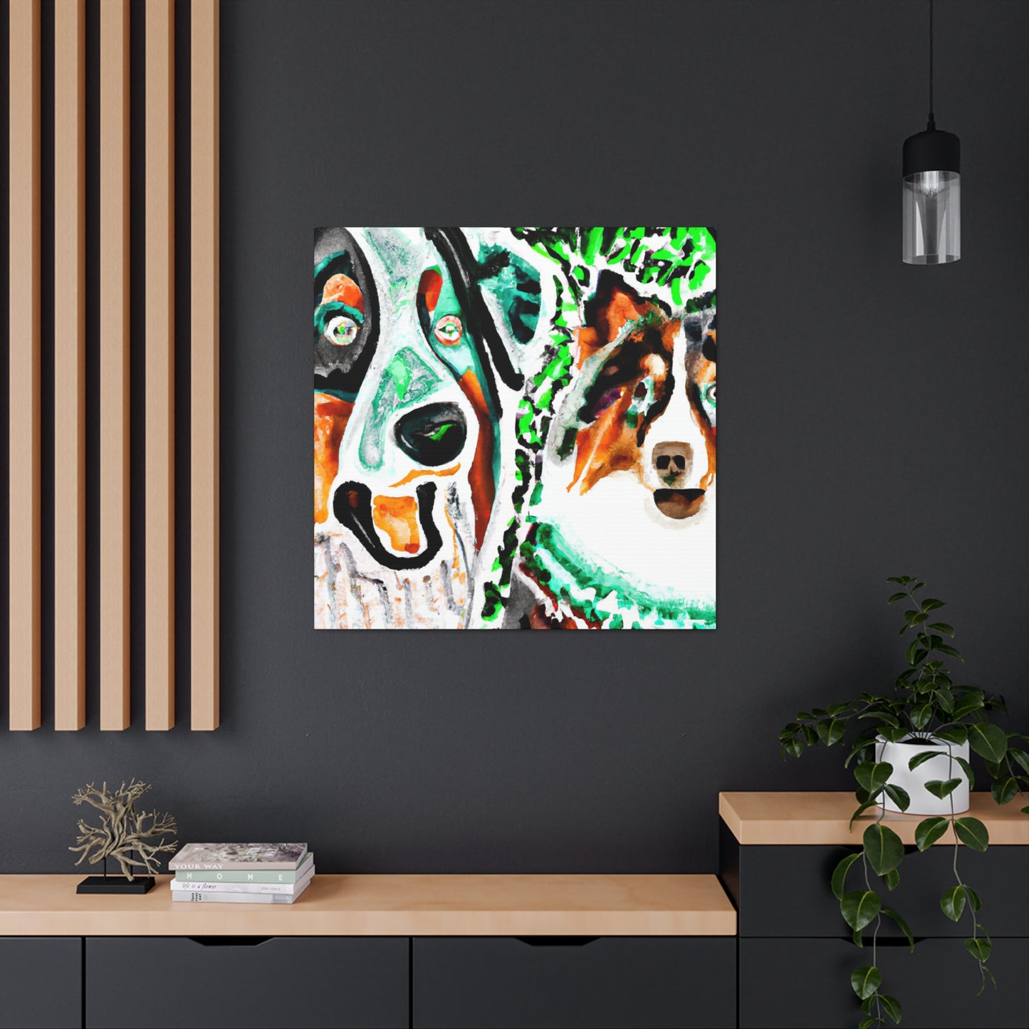 "Australian Shepherd Expressionism" - Canvas