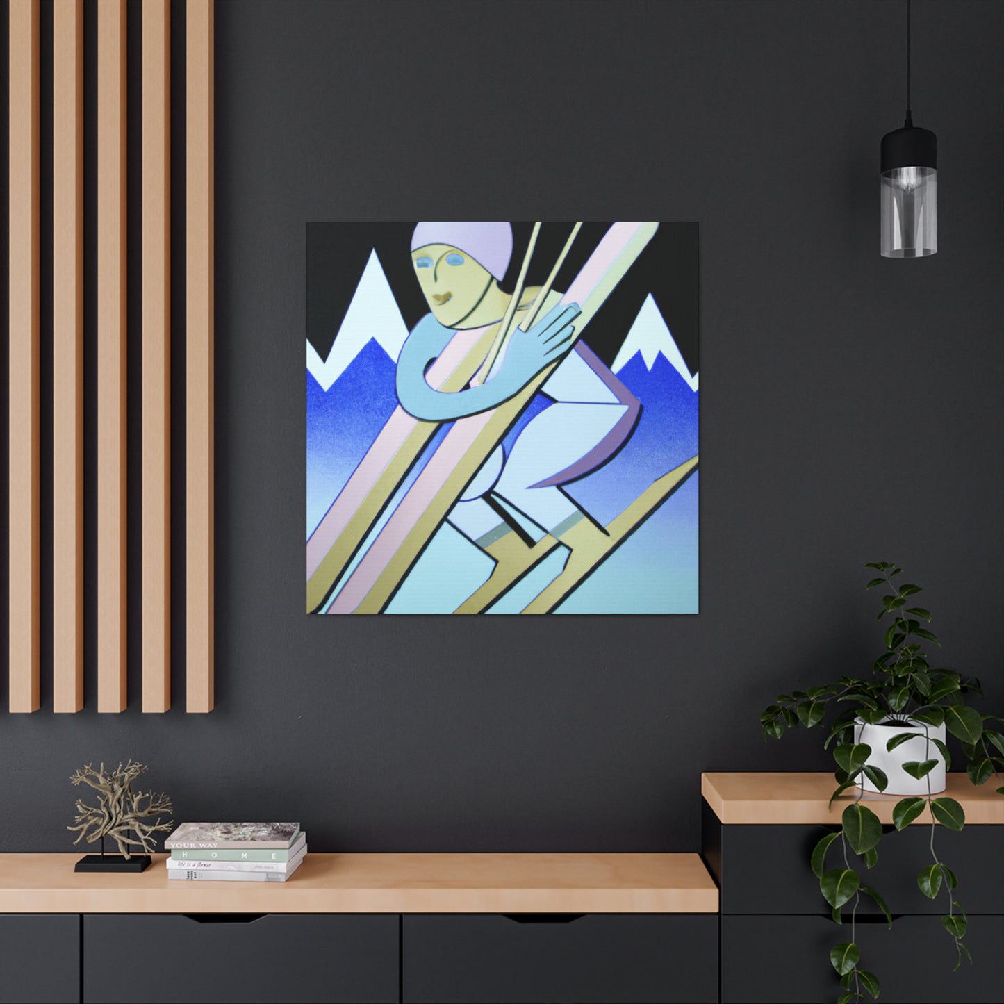 Skiing the Silver Slopes - Canvas