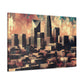 Carolinas tumultuous cityscape blending. - Canvas