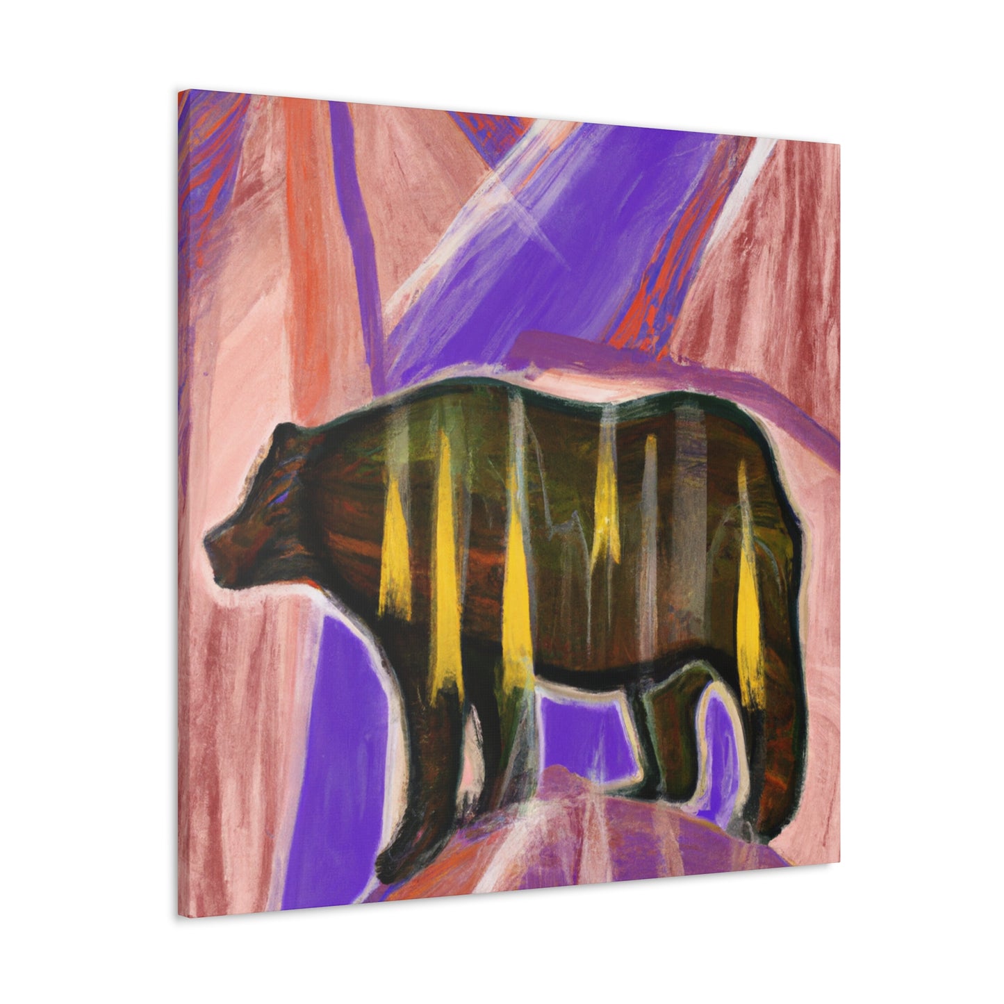 "Brown Bear and Glamour" - Canvas