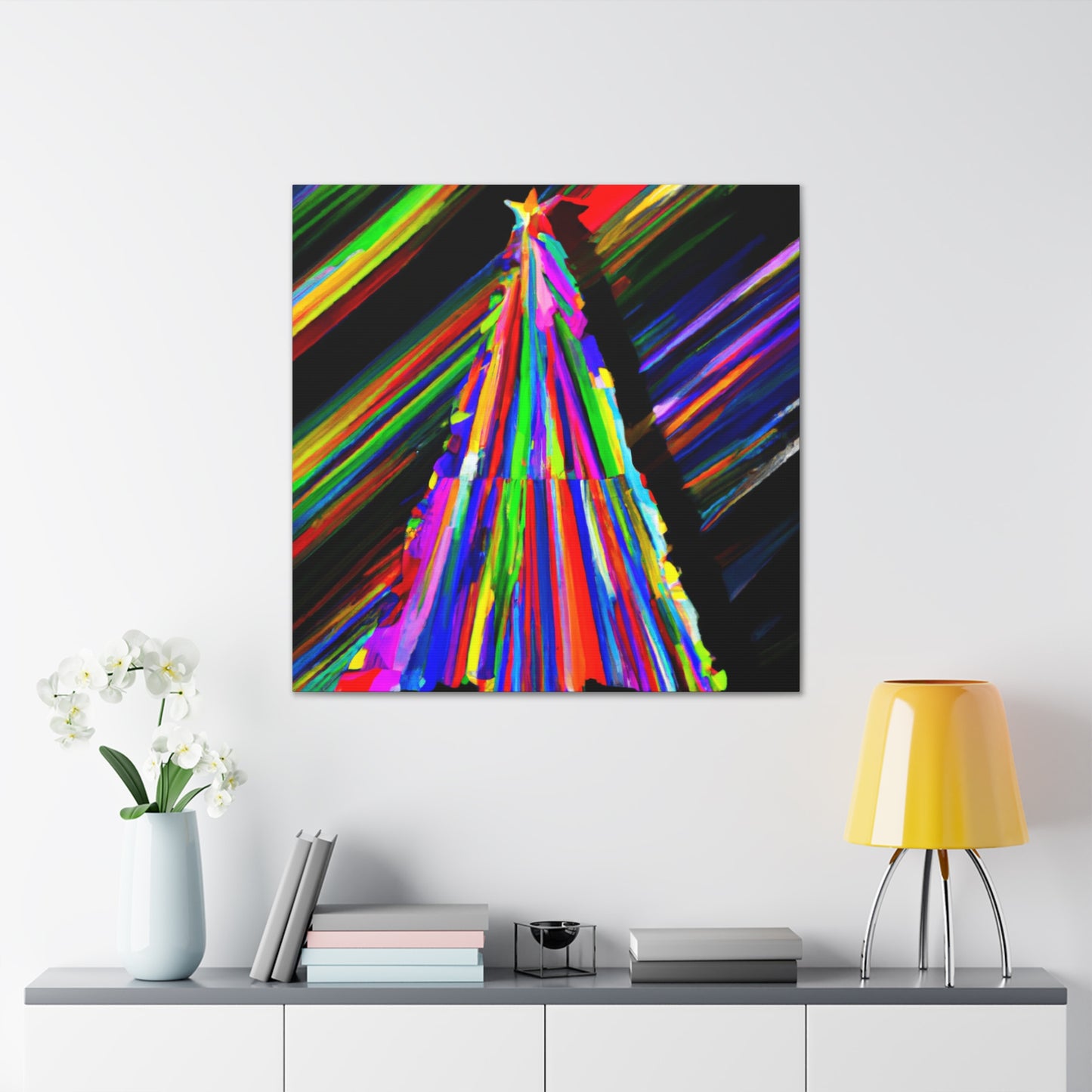 "Christmas Tree Wonderment" - Canvas