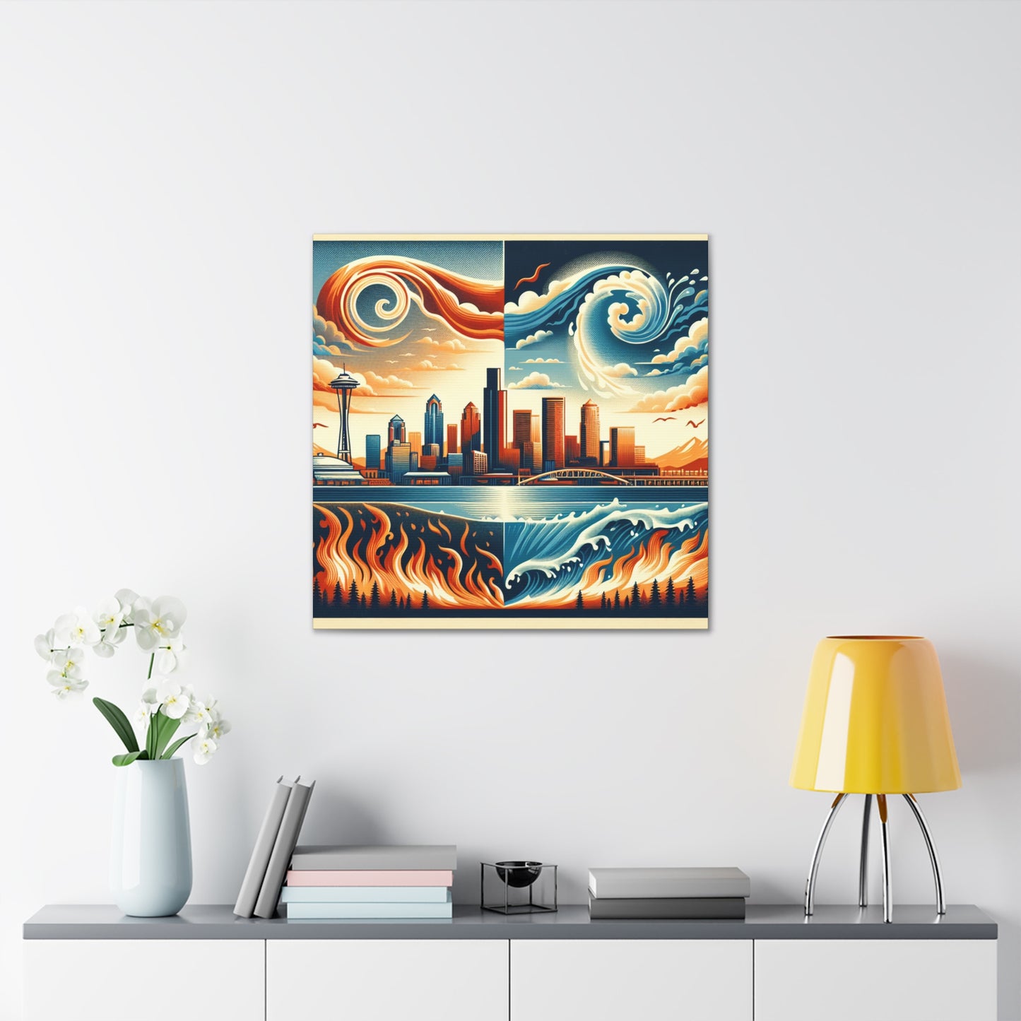 Emerald City's Elegance - Canvas