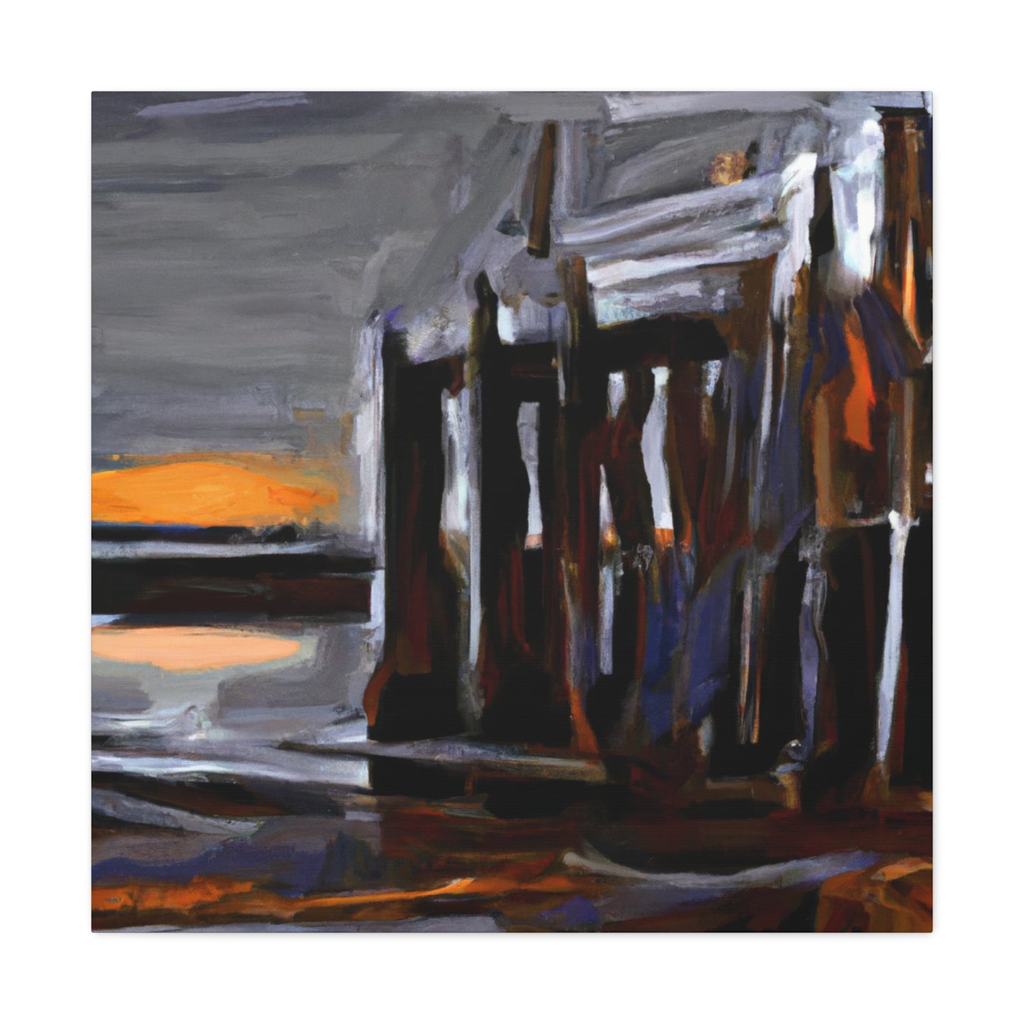 Pier in Expressionism - Canvas