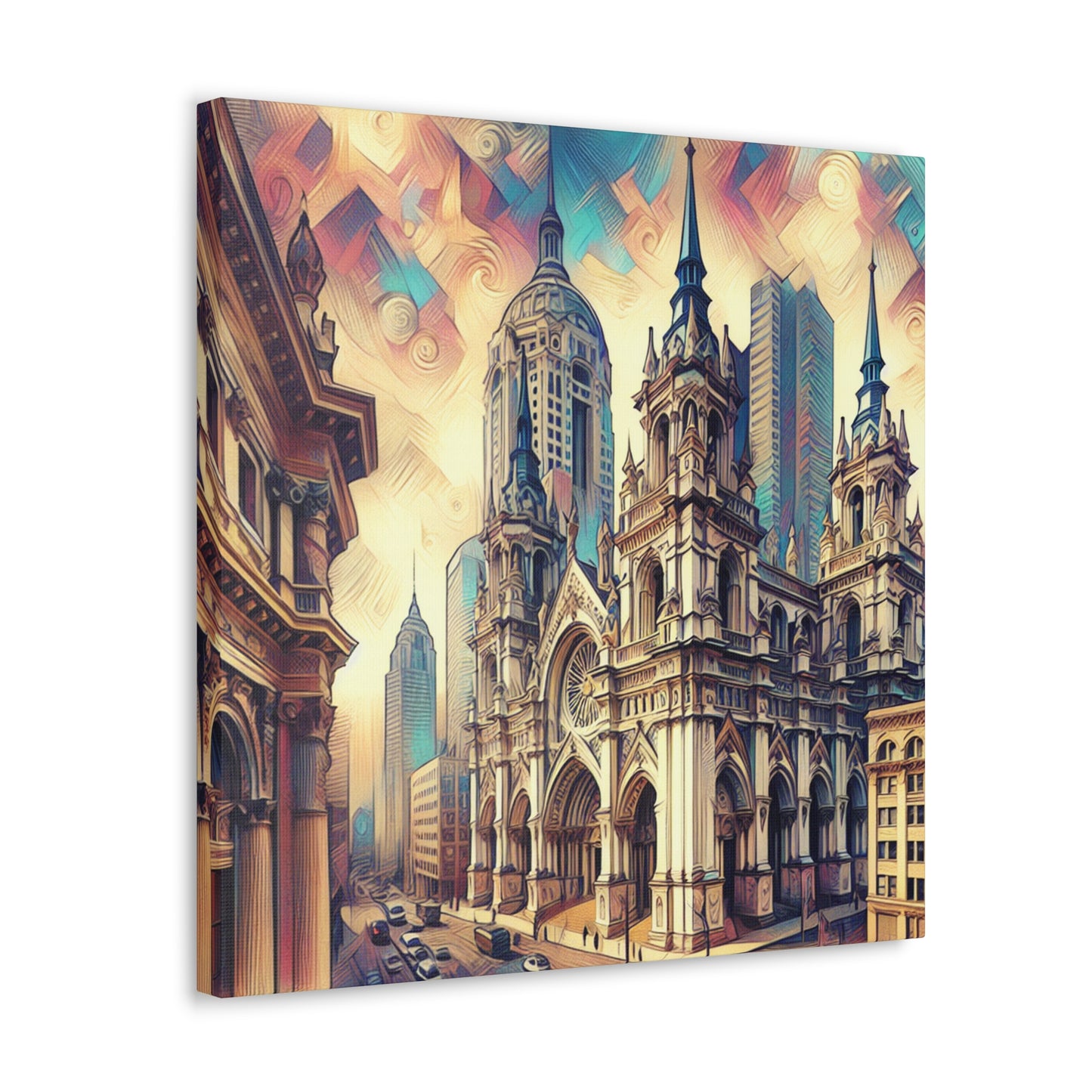 "Colonial Splendor: Columbus Reverie" - Canvas