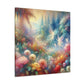 Whimsical Blooms Amidst Secrets - Canvas