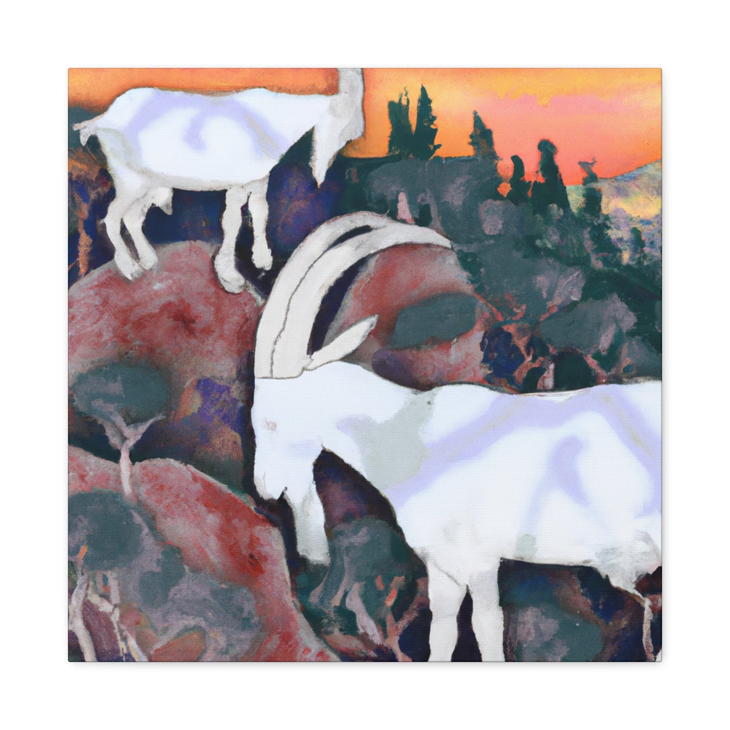 Mountain Goats Dreaming - Canvas