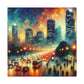 Nighttime Urban Symphony - Canvas