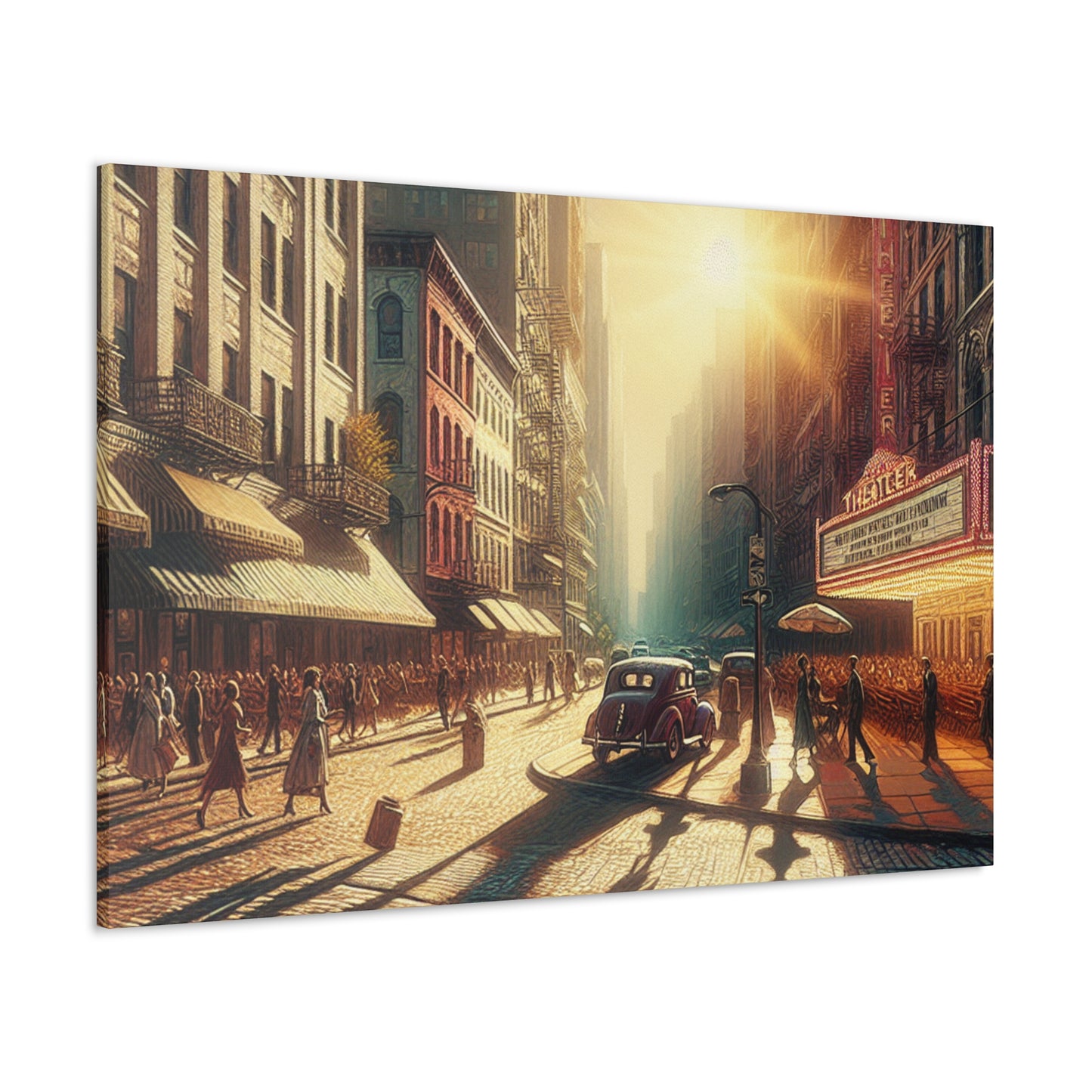 "Enigmatic Metropolis Scenery" - Canvas