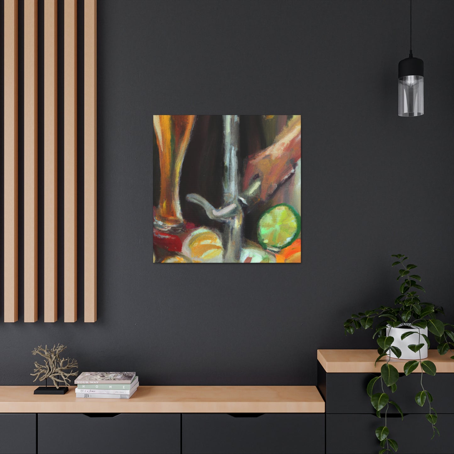 "Bar Taps Impressionisticly" - Canvas