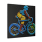 "Bicyclist in Motion" - Canvas