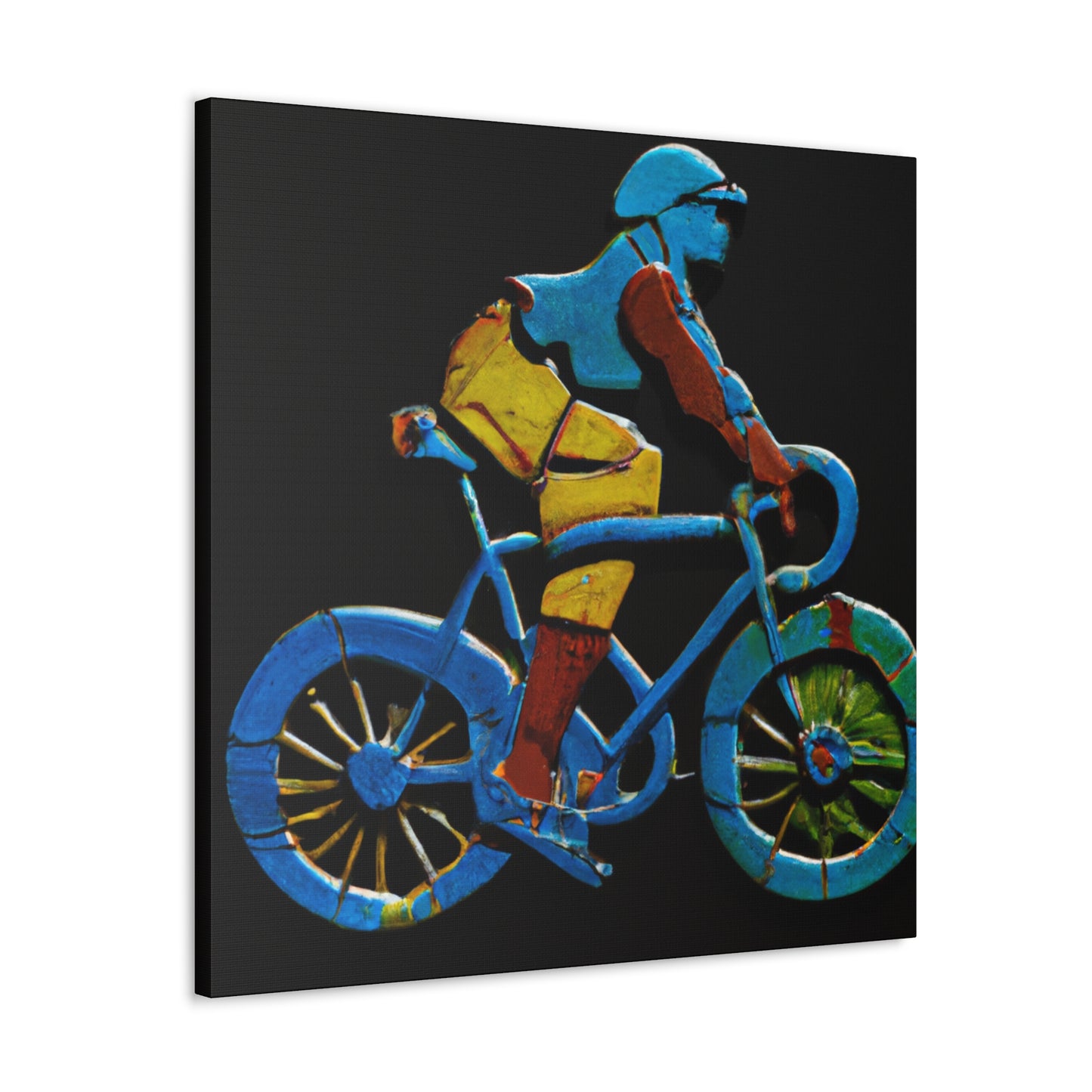 "Bicyclist in Motion" - Canvas