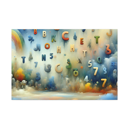 Whimsical Linguistic Dreamscape - Canvas