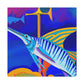 "Swordfish in Art Deco" - Canvas