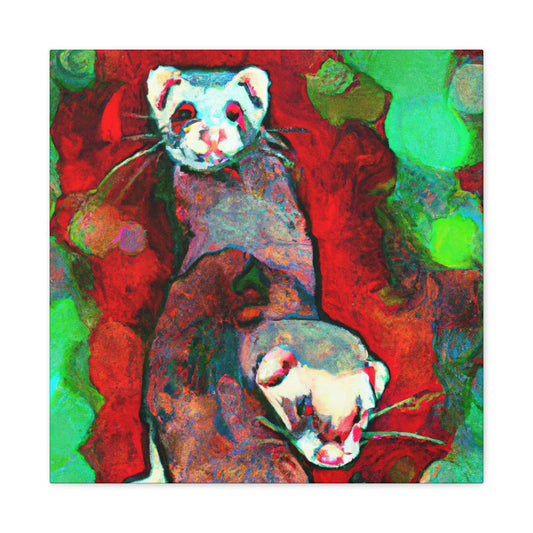 Ferret's Colorful Whimsy - Canvas