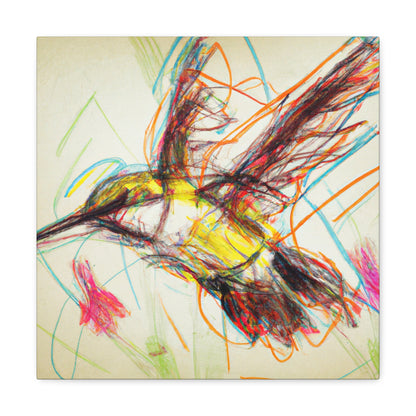 "Hummingbird in Flight" - Canvas