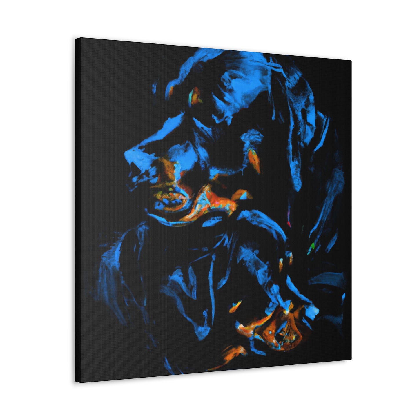 Rottweiler Reflection Study - Canvas