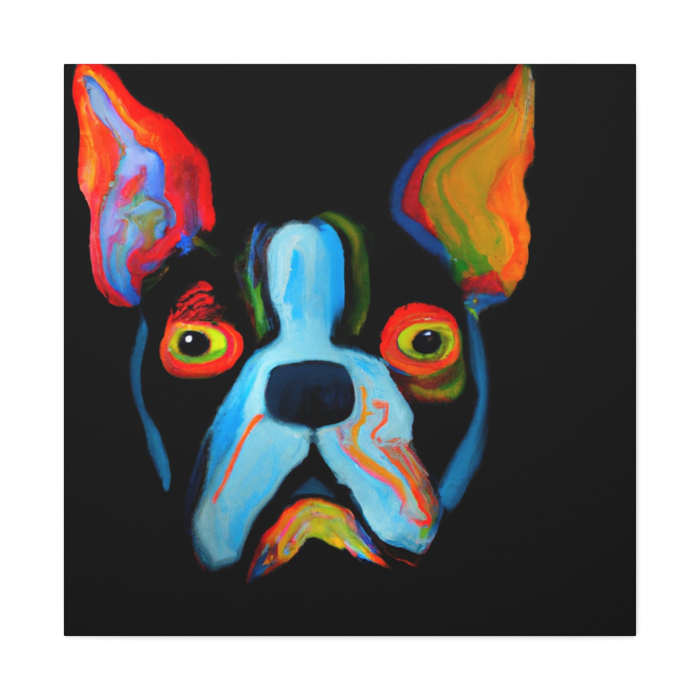 "Boston Terrier Symbiosis" - Canvas