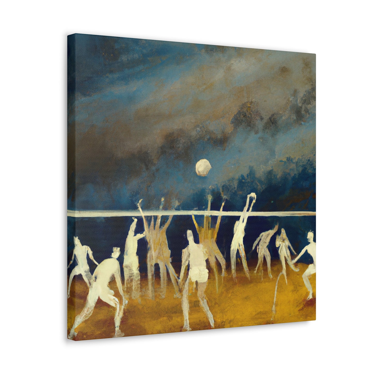 "Volleyball Vibrant Hues" - Canvas