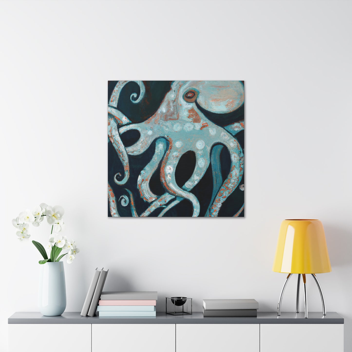 "Octopus in Art Deco". - Canvas