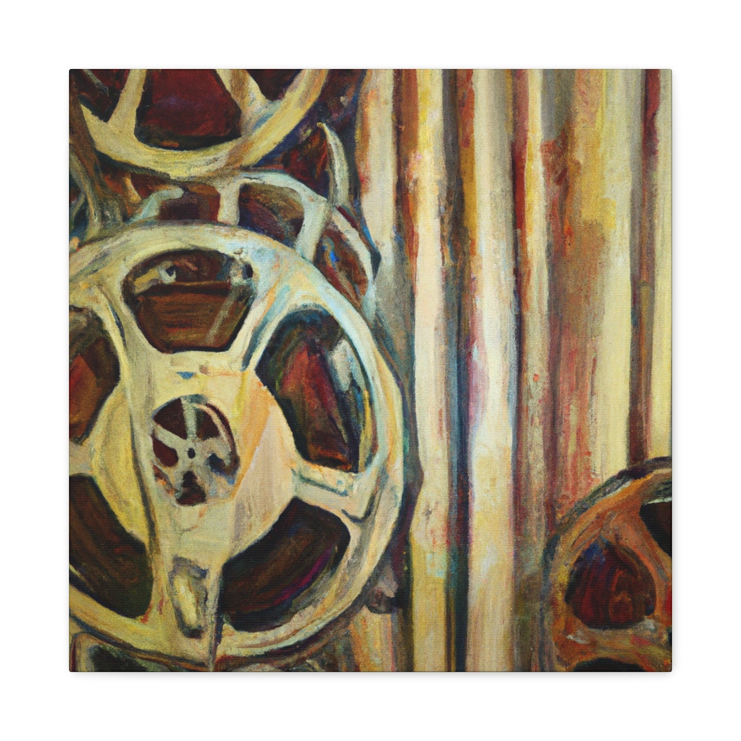 "Film Reels Impressionist" - Canvas