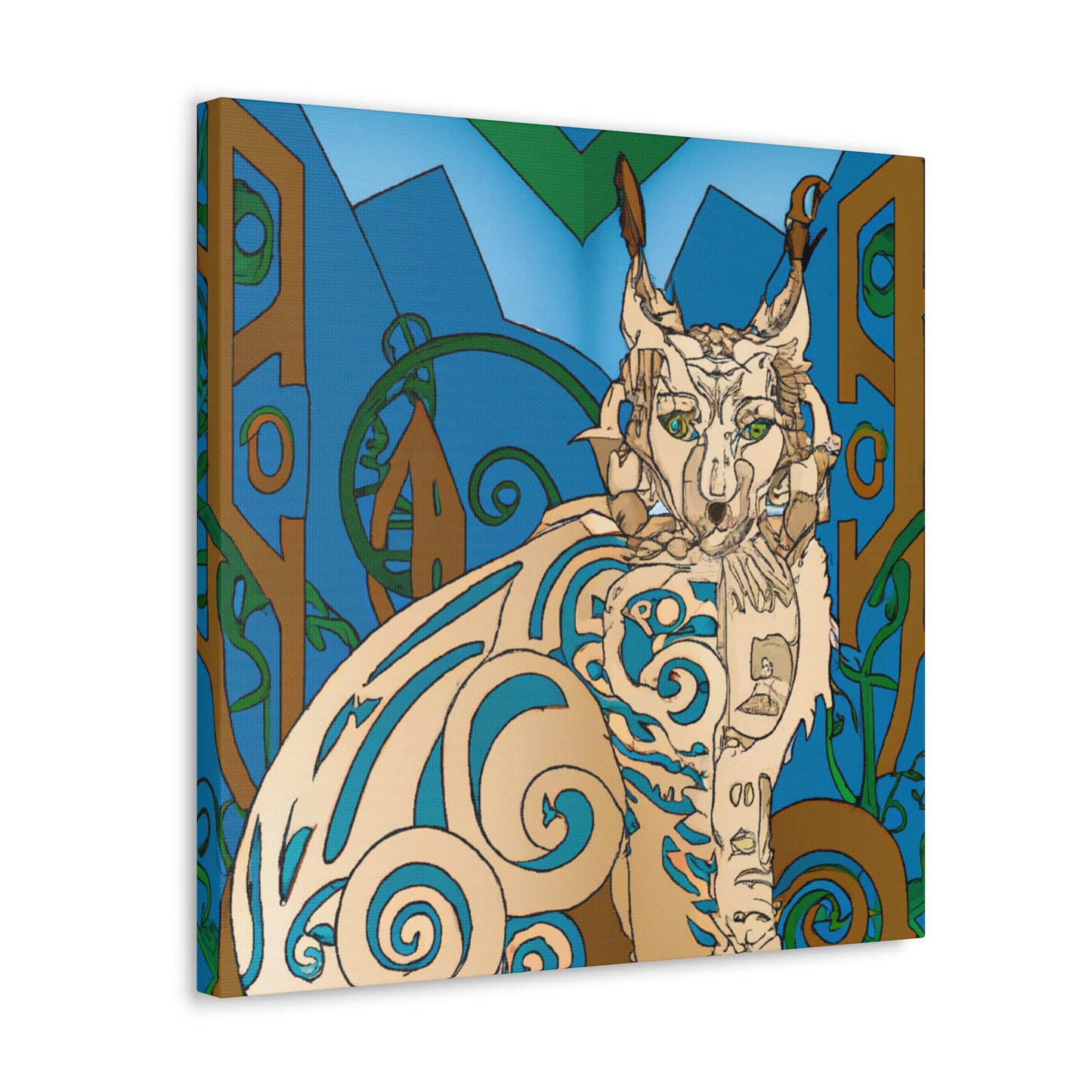 Bobcat in Bloomlys - Canvas