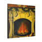 Fireside Classical Reflection - Canvas