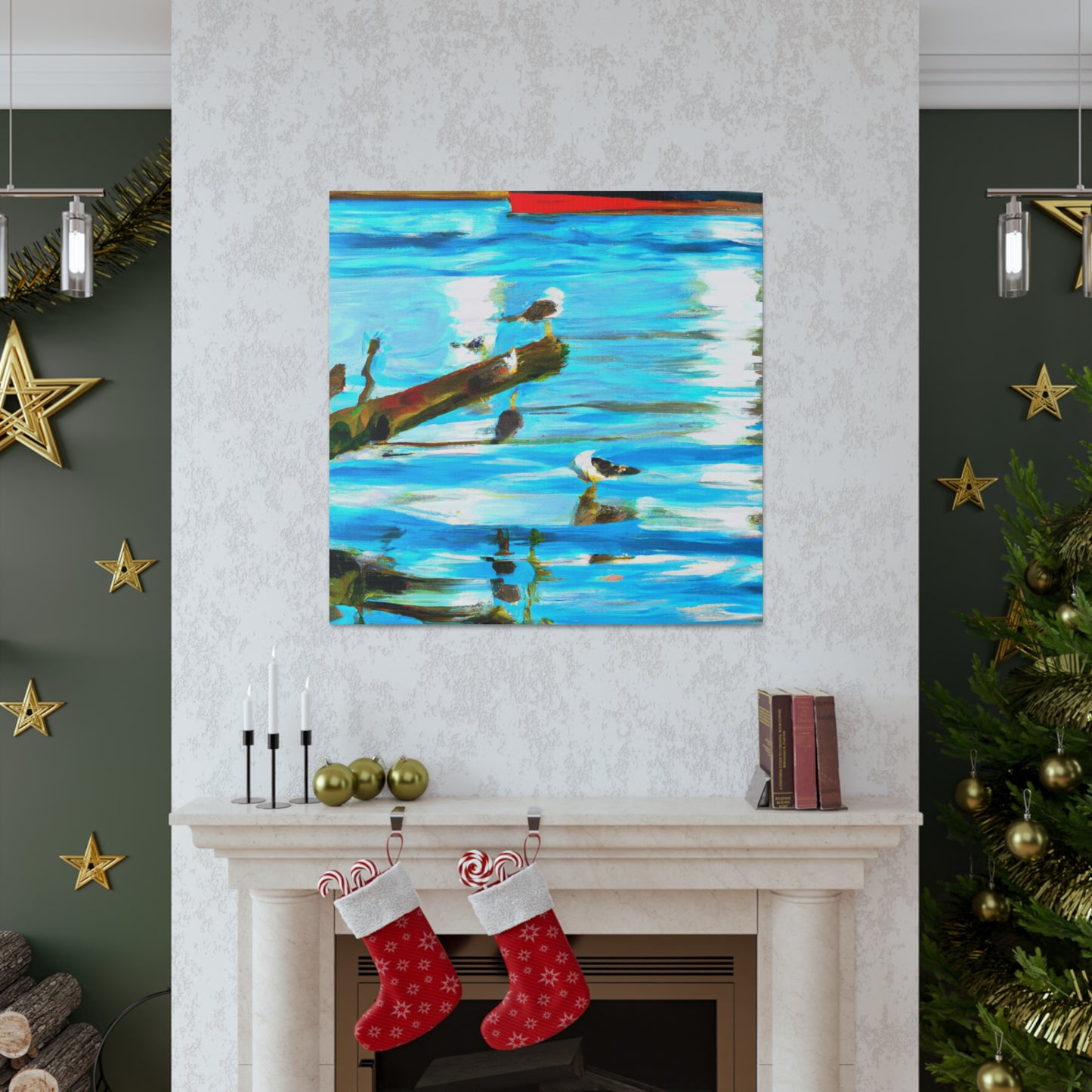 Sea Birds in Flight - Canvas