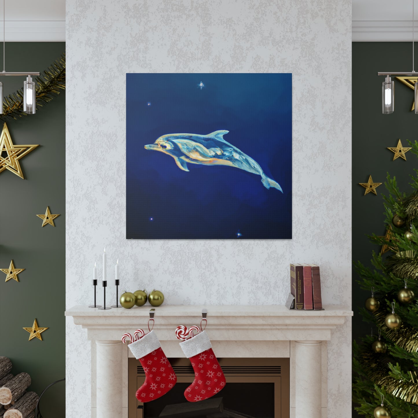 Dolphins in the Sky - Canvas