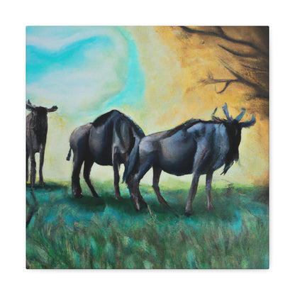 Wildebeest on Wildland - Canvas