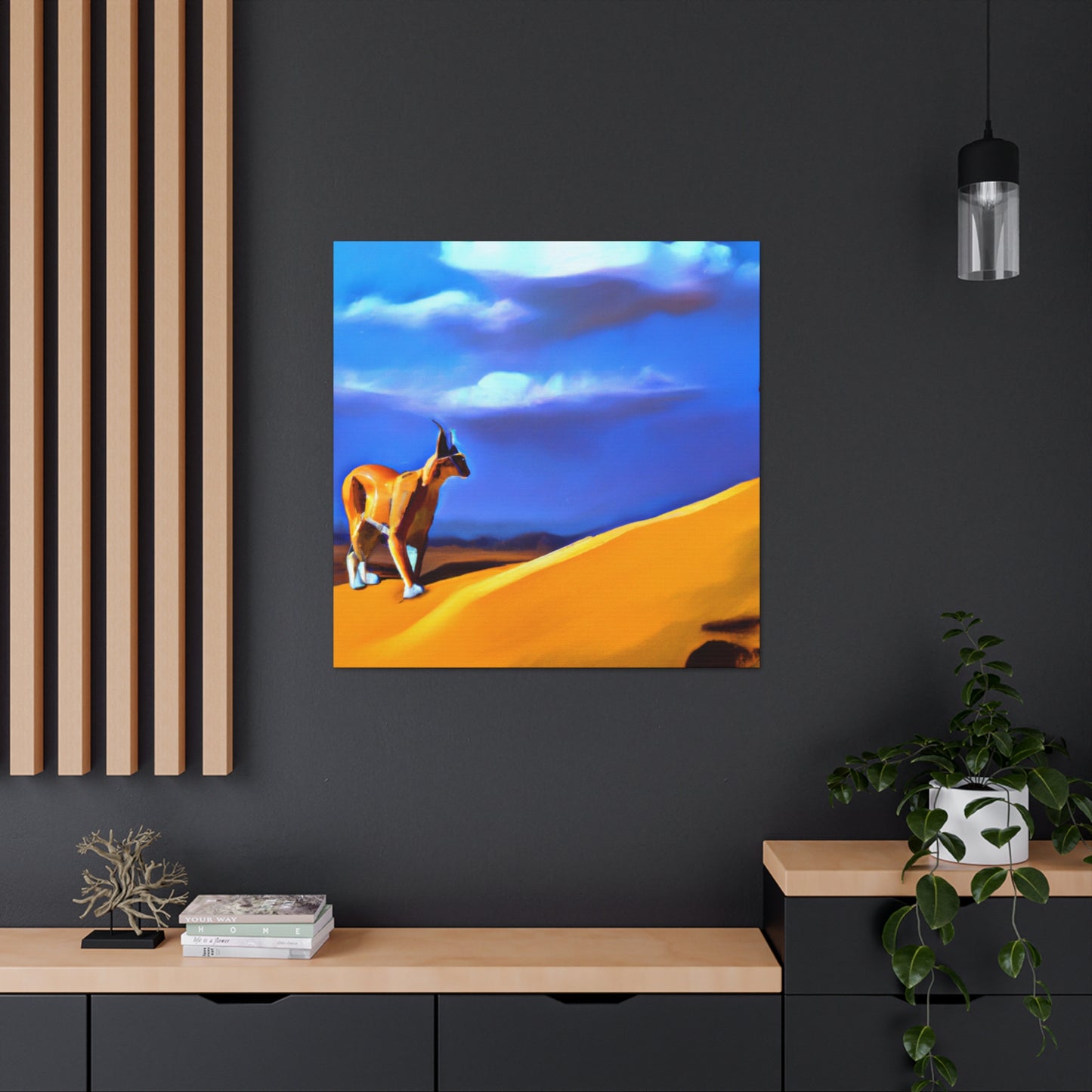 "Caracal in Surrealism" - Canvas