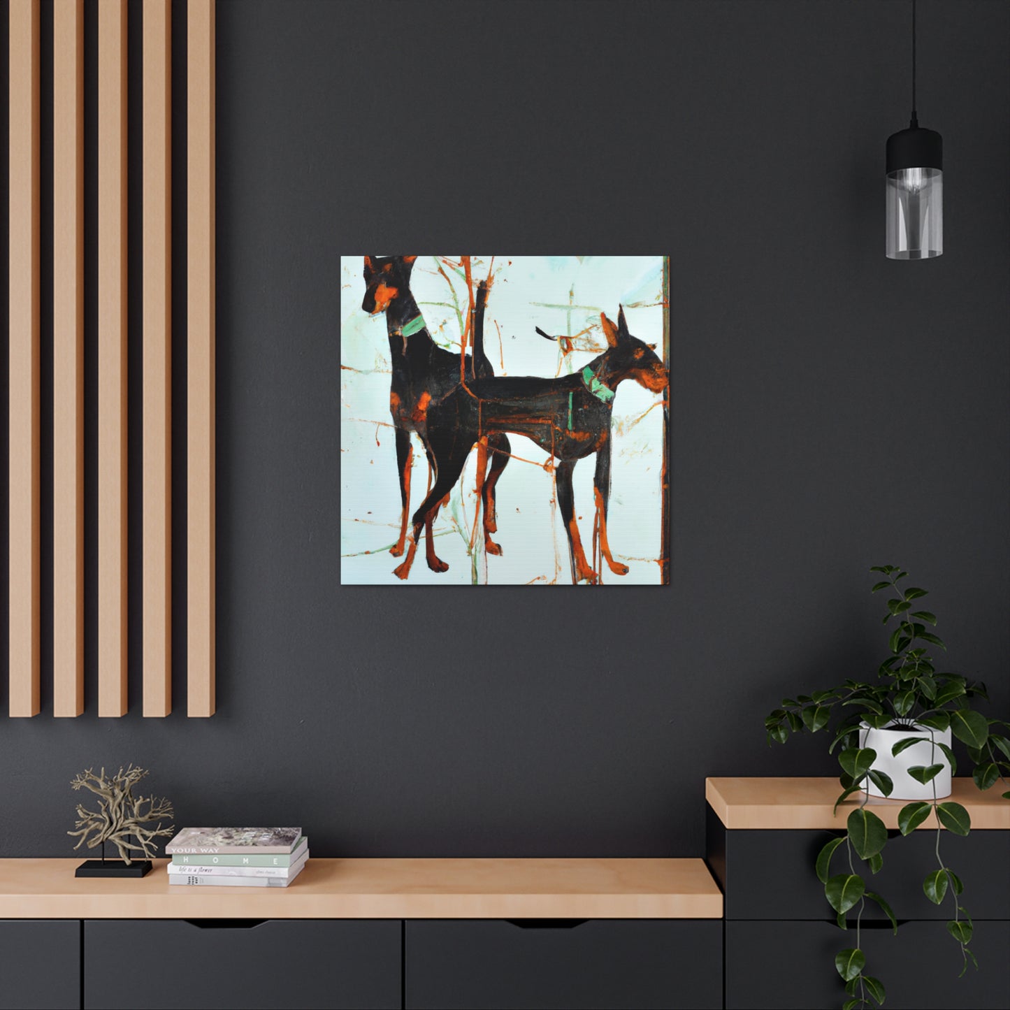 "Doberman Pinscher Odyssey" - Canvas