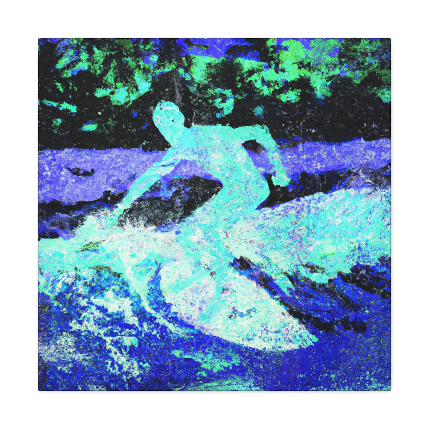 Surfers in the Waves - Canvas