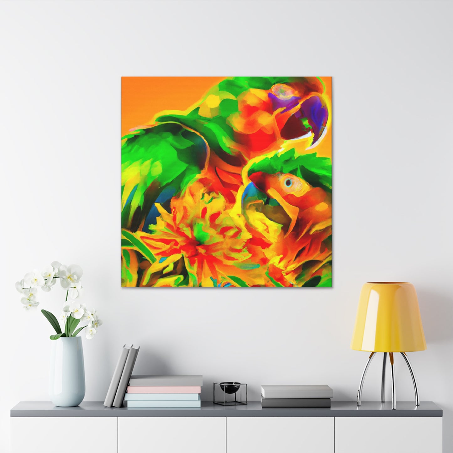 Rainbow of Macaws - Canvas