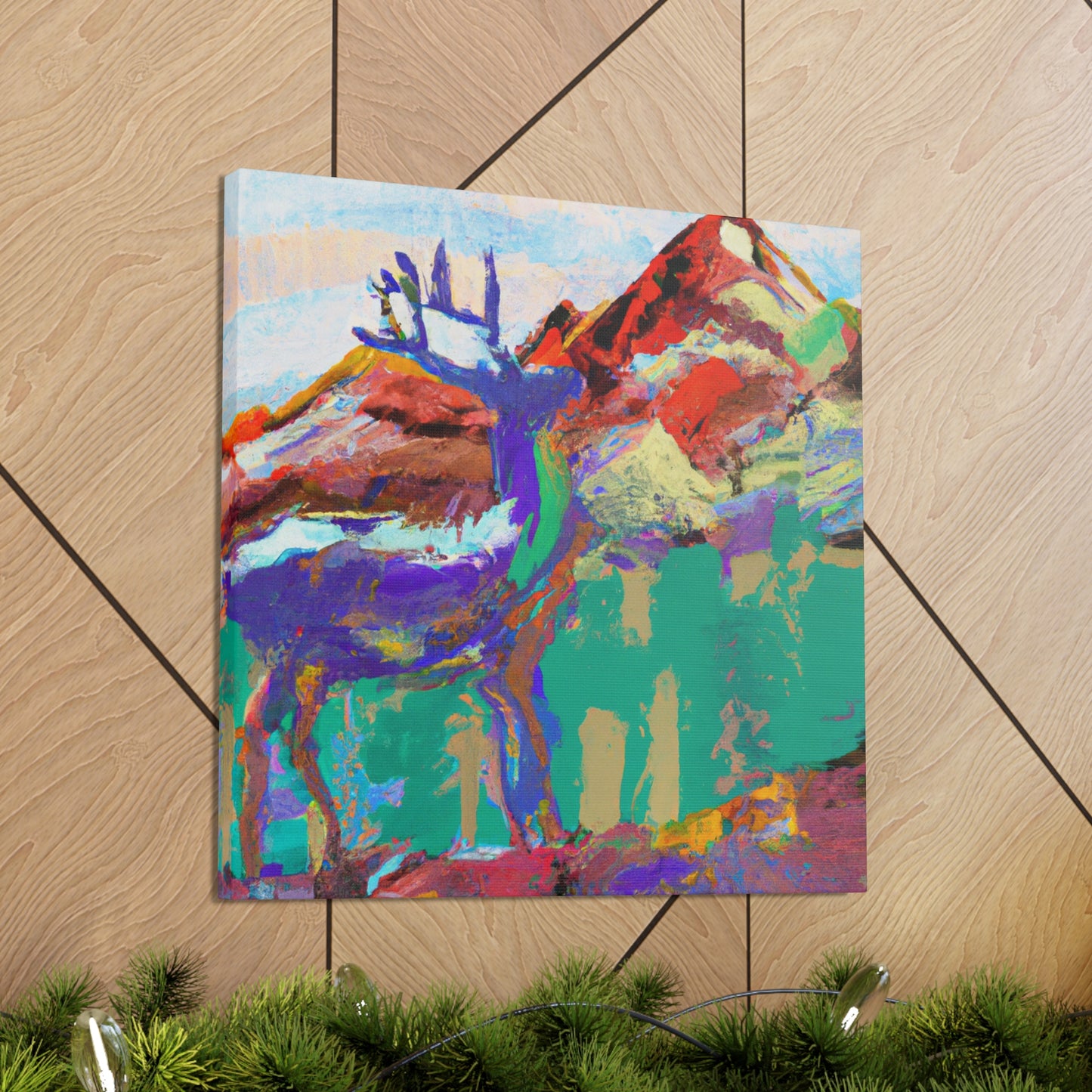 Deer in Moonlight Glow - Canvas