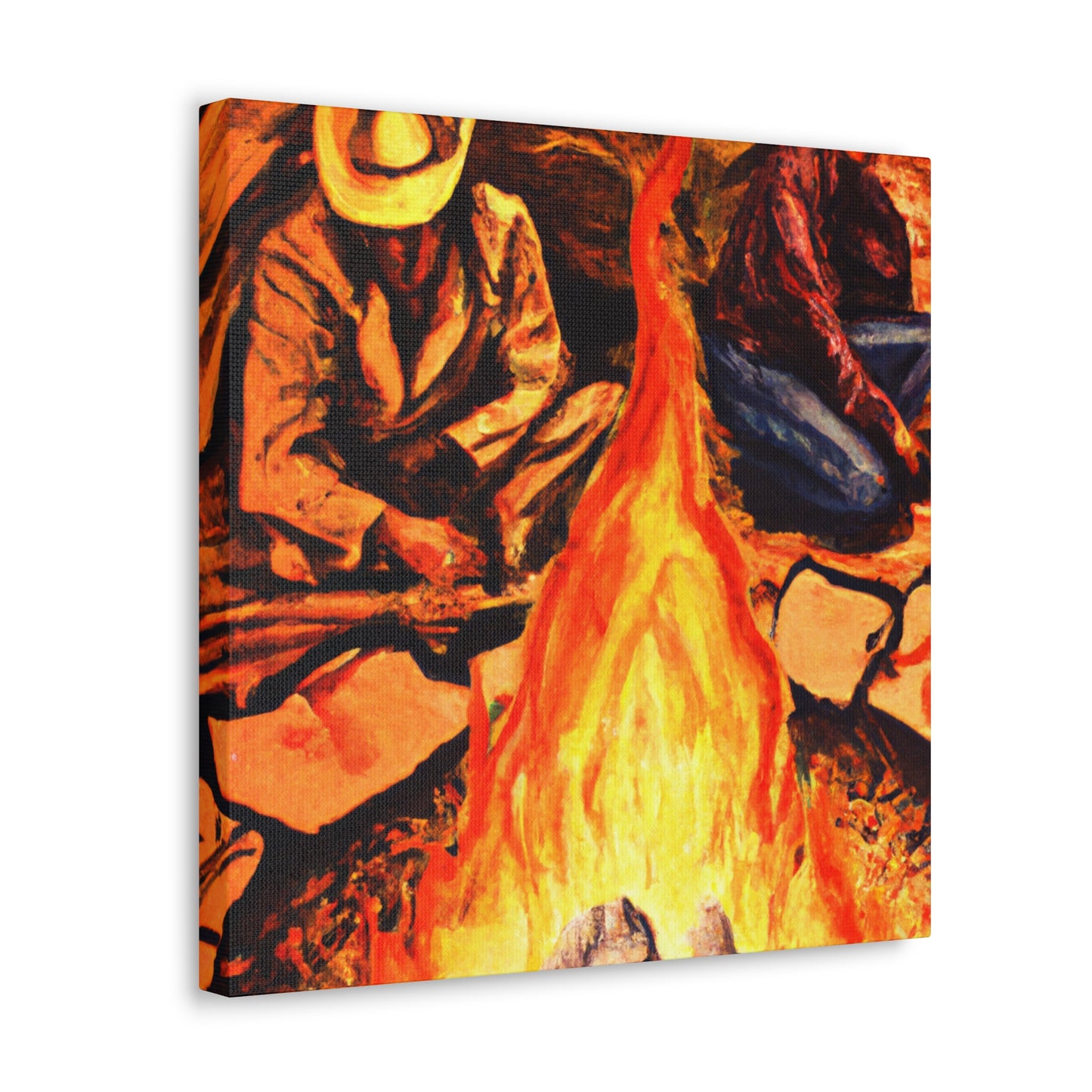 Campfire by Candlelight - Canvas