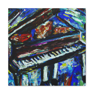 Piano Keys in Bloom - Canvas