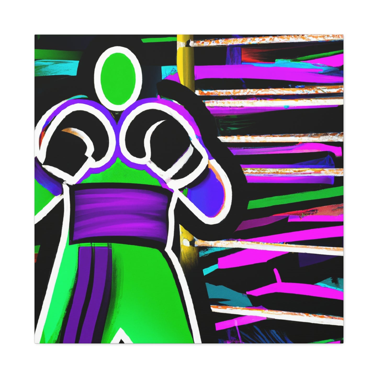 Raging Boxing Combatants - Canvas