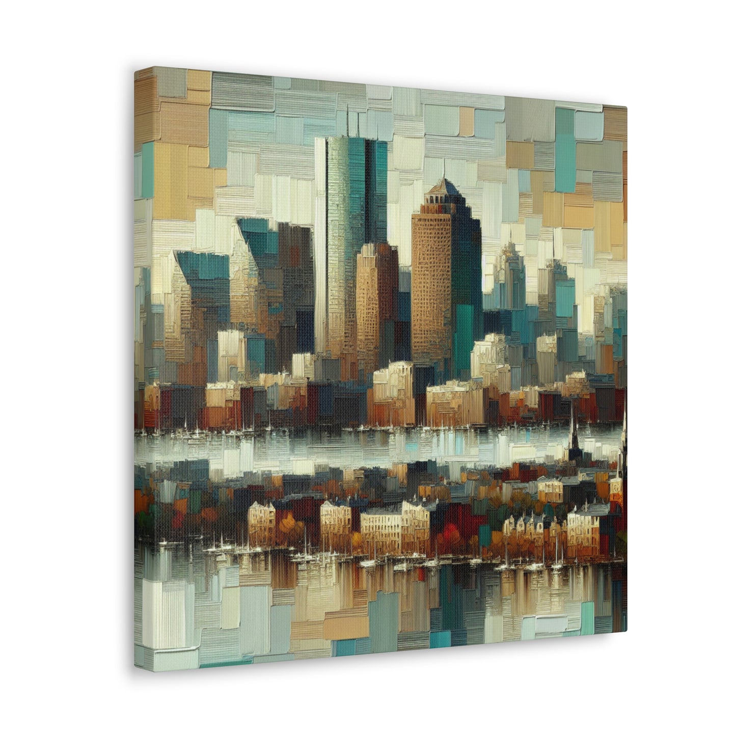 "Harbor Hues of Boston" - Canvas