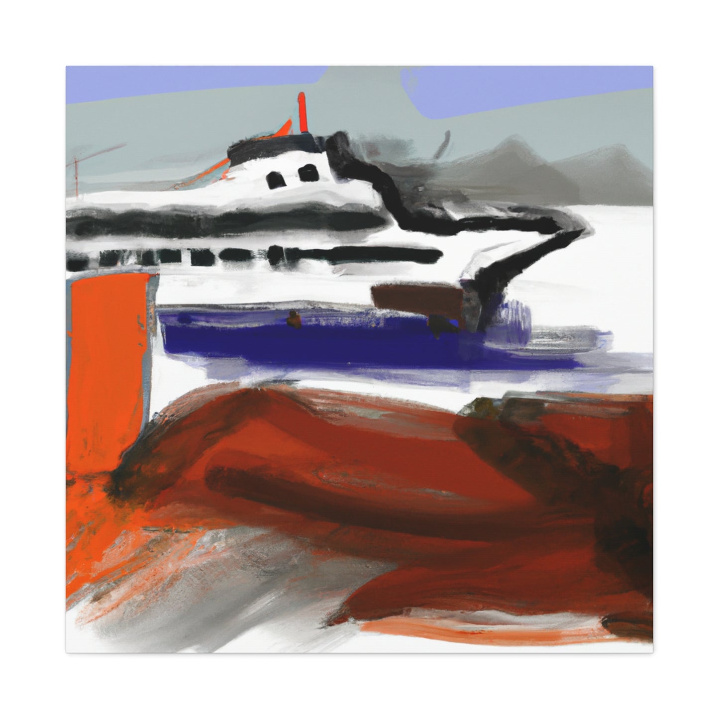 Ferry on the Horizon - Canvas