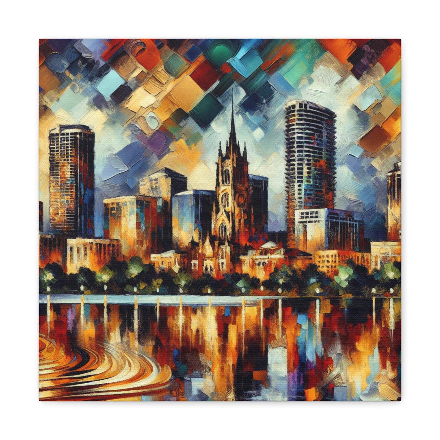 "Vibrant Visions: Orlando's Awakening" - Canvas