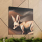 "Fennec Fox Sunrise Glow" - Canvas