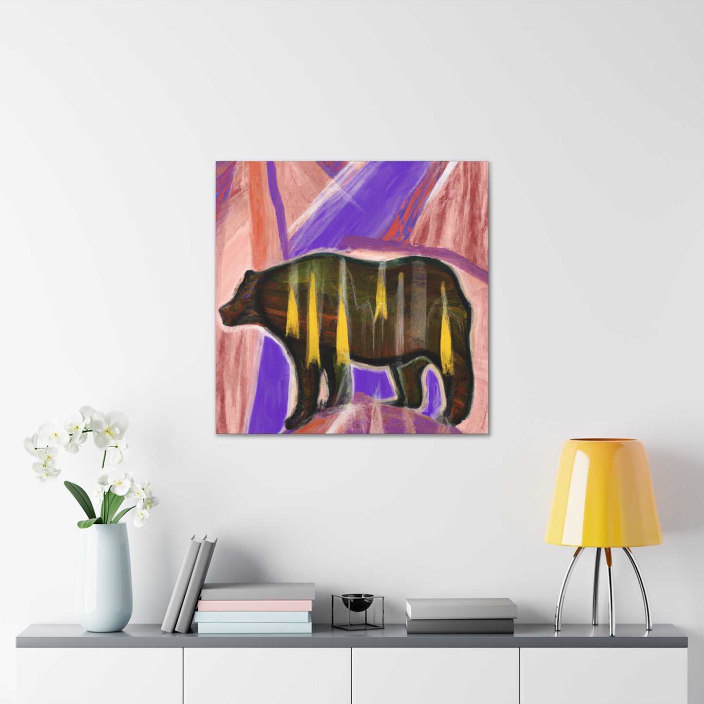 "Brown Bear and Glamour" - Canvas