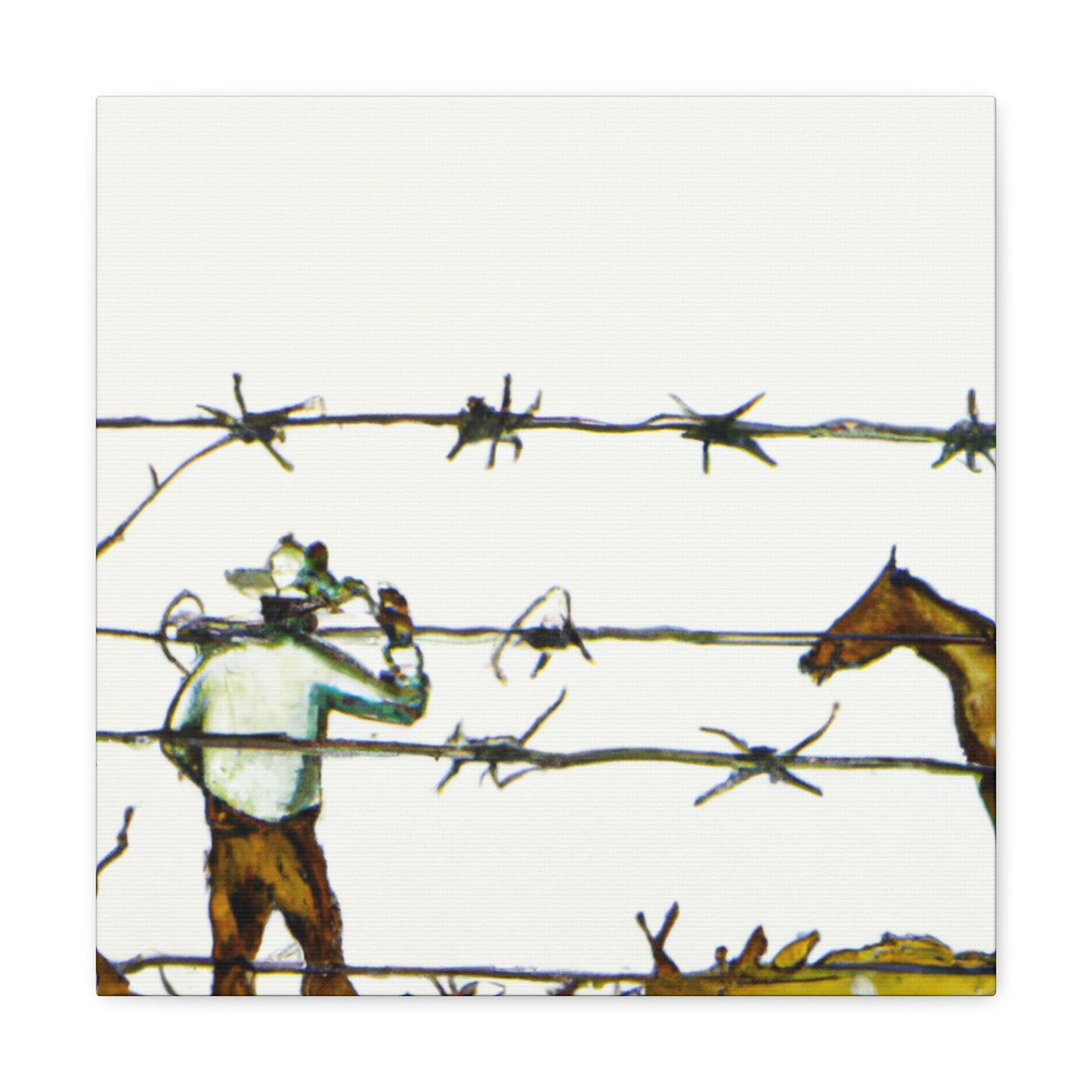 "Barbed Wire Paradox" - Canvas