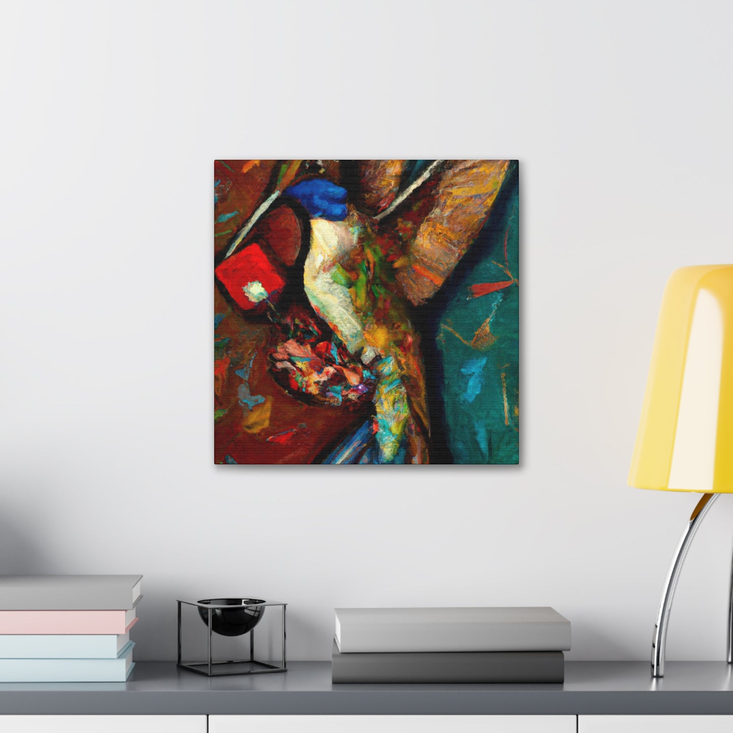 Hummingbird in Flight. - Canvas