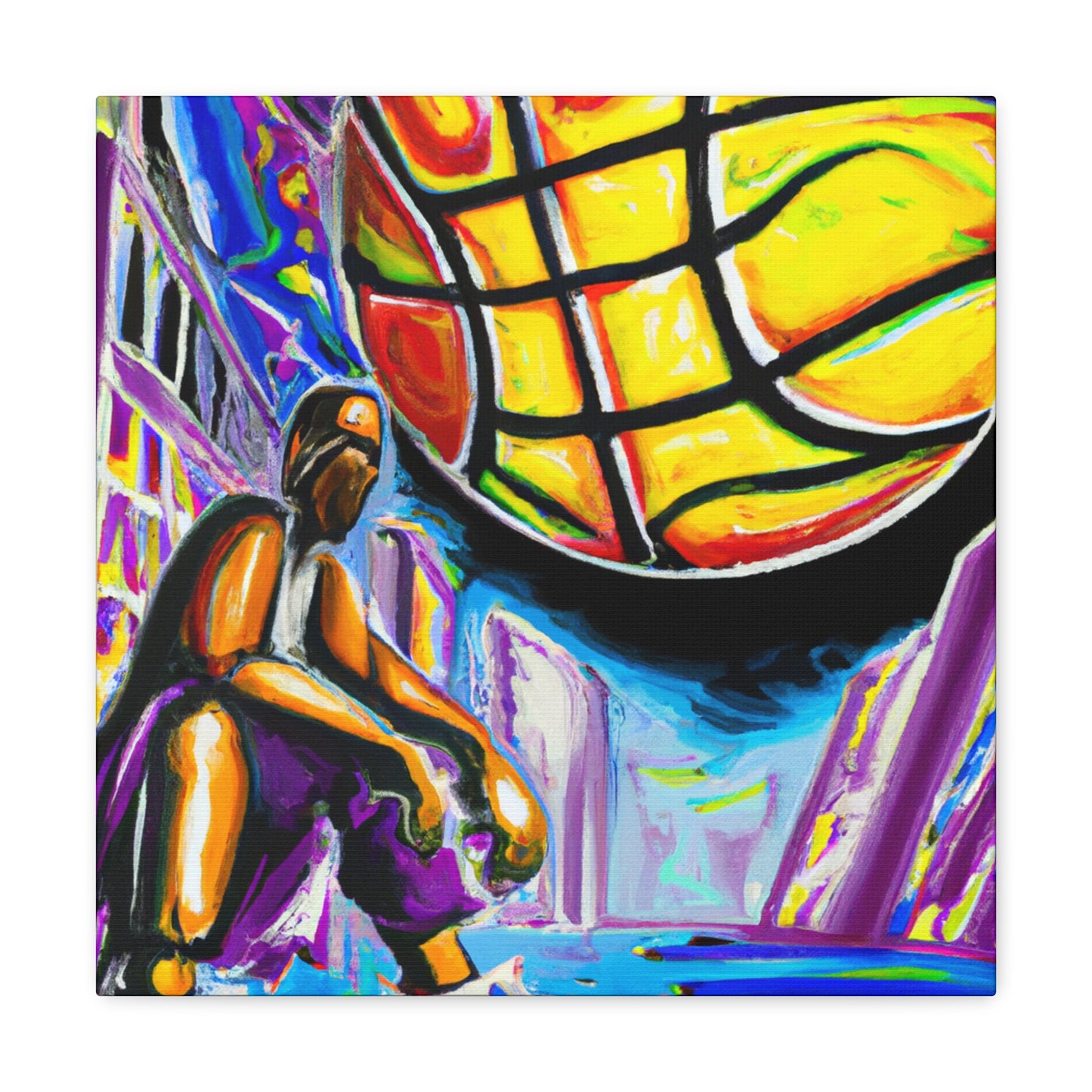 Basketball Court Masterpiece - Canvas