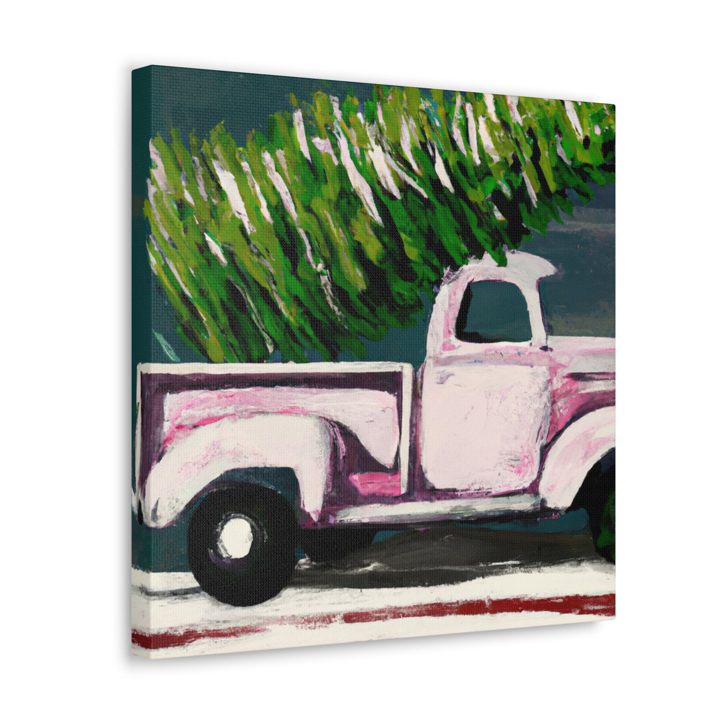 "Christmas Truck Revival Painting" - Canvas